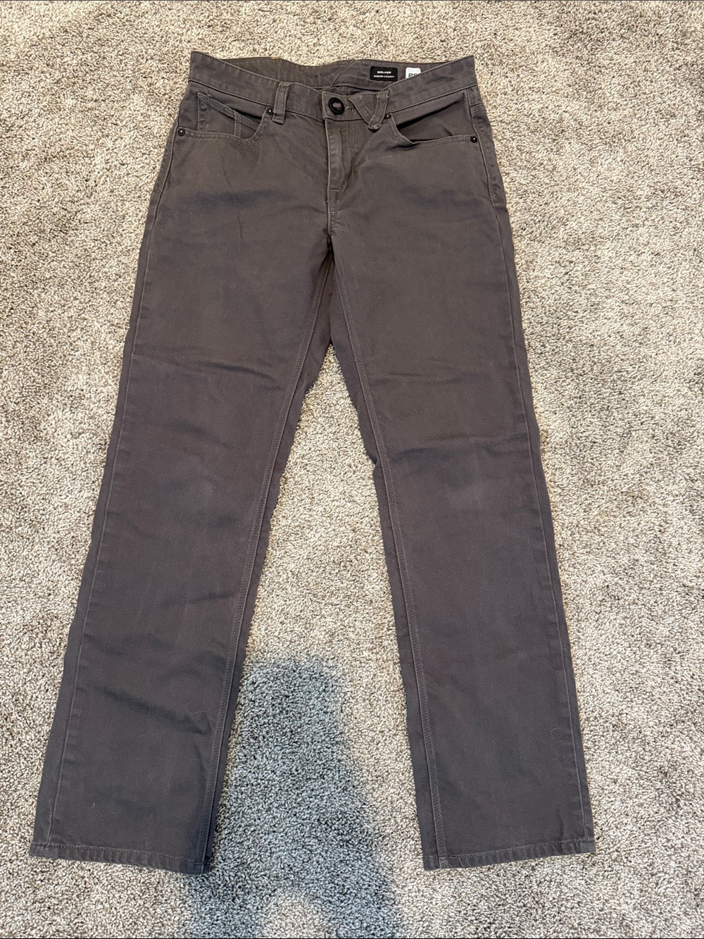 Men's Volcom Gray Straight-Leg Jeans